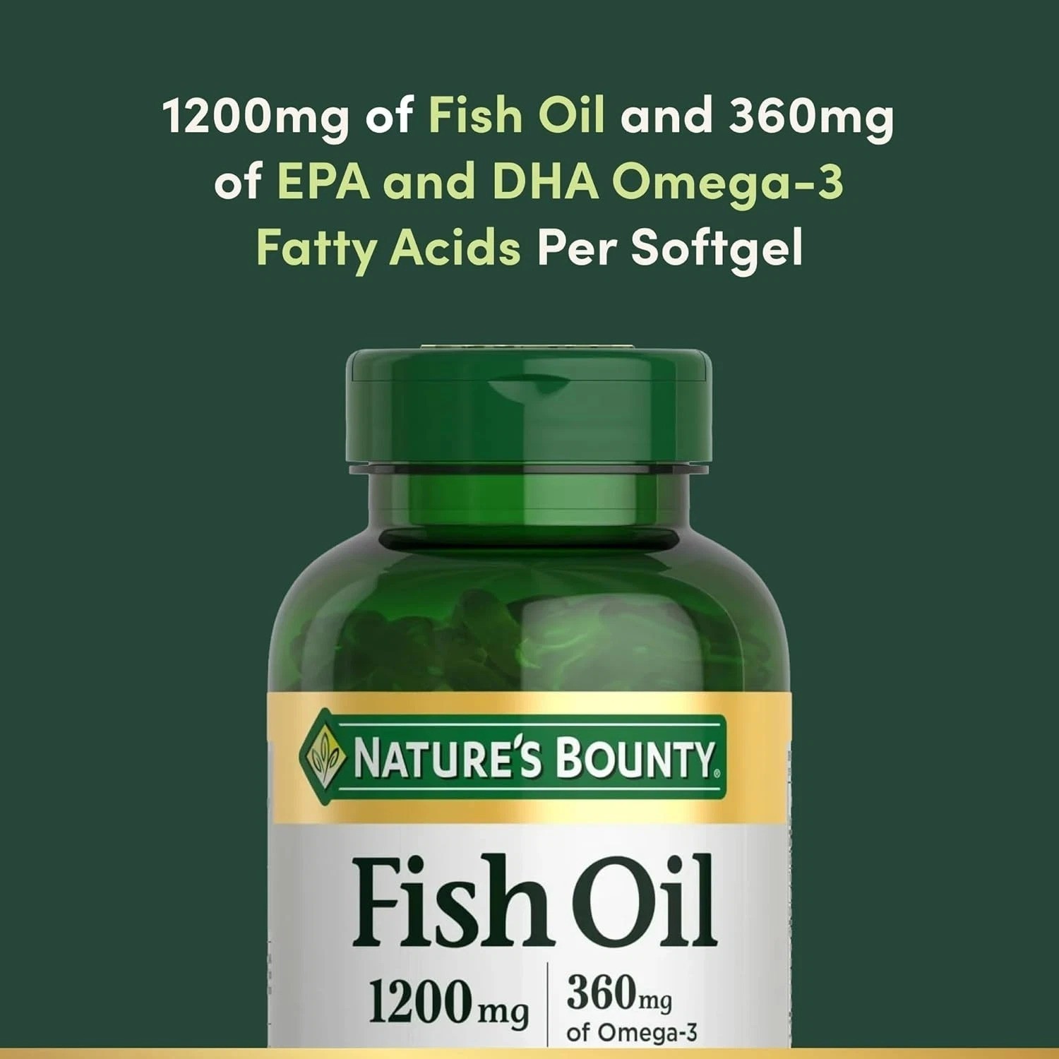 Nature’s Bounty 200 Pack Fish Oil 1200 mg Supplements Heart Health BB 10/27 2PK