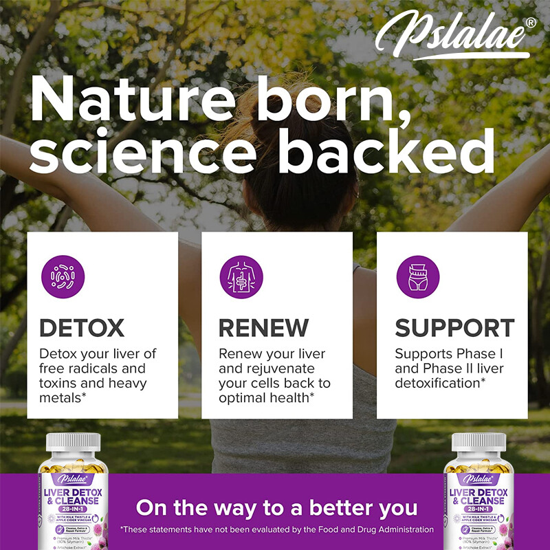 28-In-1 Liver Detox & Cleanse – Liver Support Supplements – with Milk Thistle