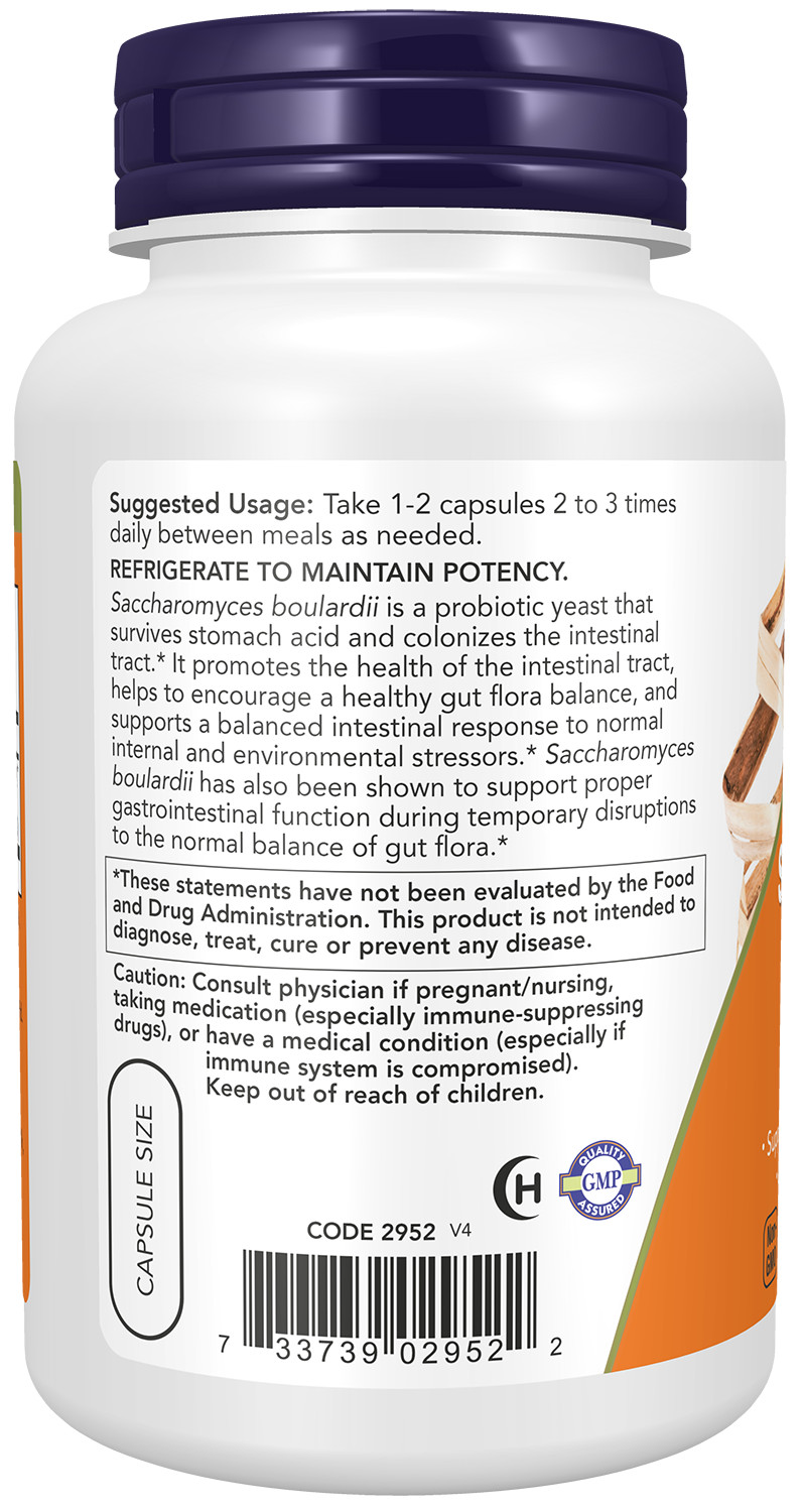NOW Foods Saccharomyces Boulardi 120 Veg Caps