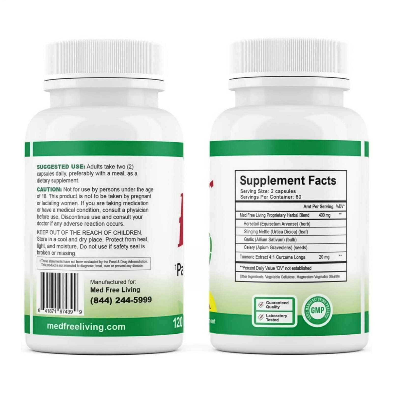 Free Med Living Factor 5 – Natural Joint & Muscle Support Complex – 120 Capsules