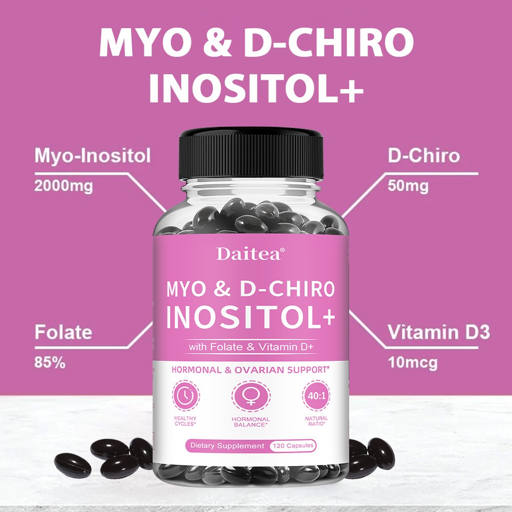Myo Inositol & D-Chiro Inositol for Women 2050mg, 30/60/120 Capsules