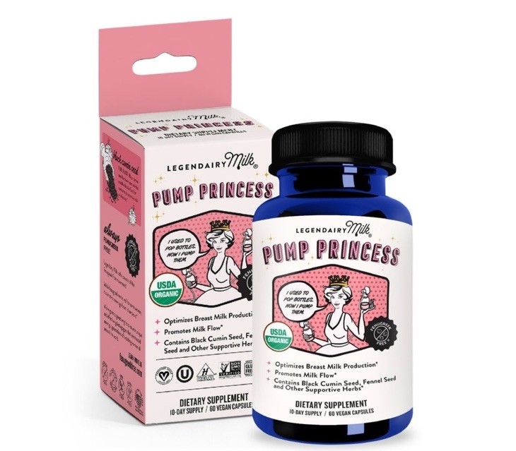 Legendairy Milk Pump Princess + Liquid Gold Vegan Capsules 60 USDA Organic