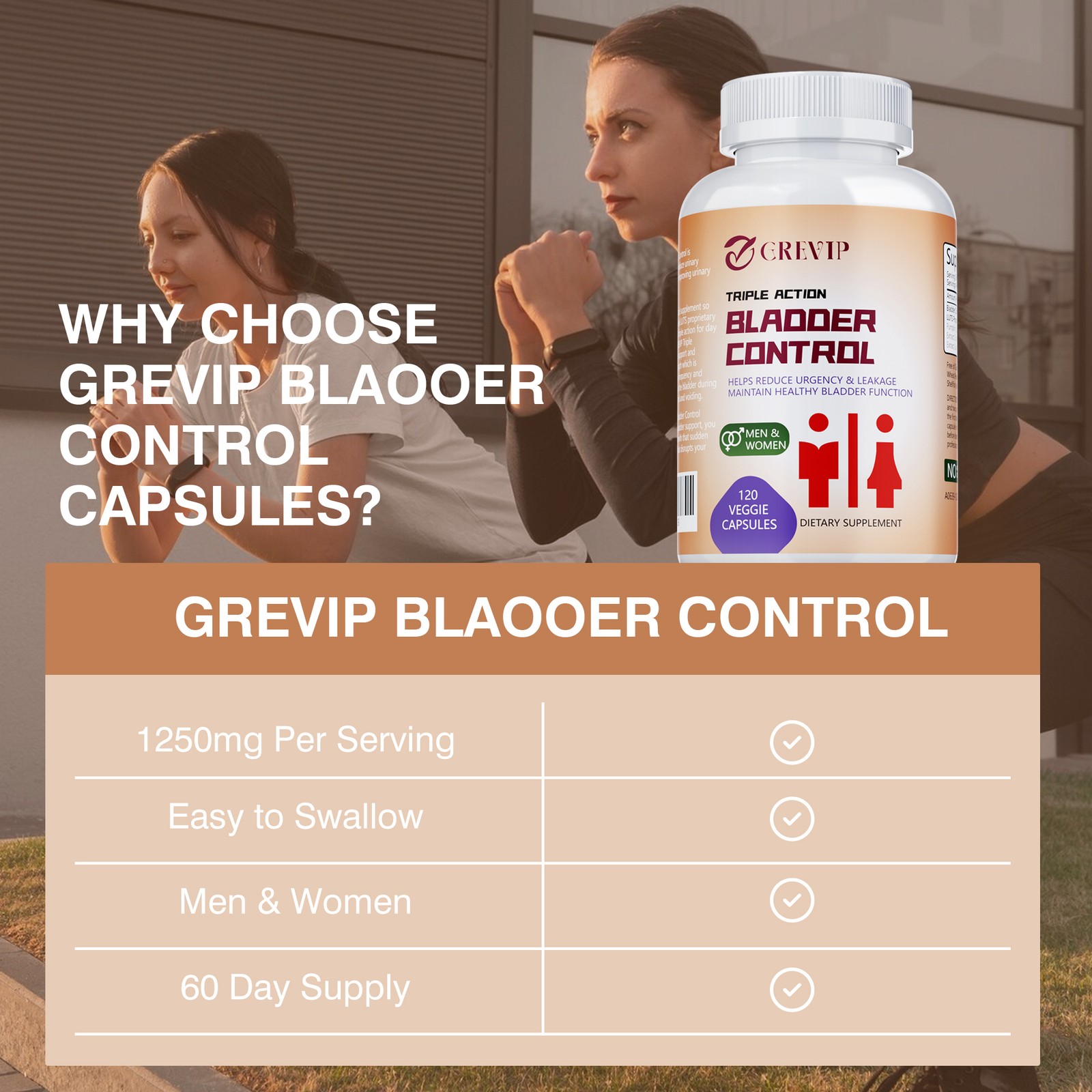 Triple Action Bladder Control – Go to Toilet Less Frequently Urinate Relief