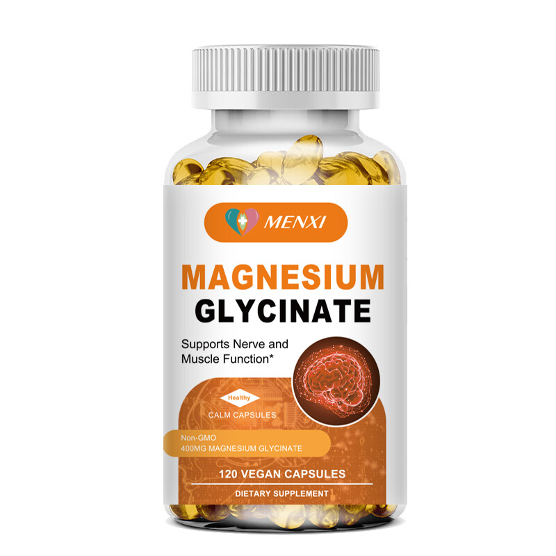 Magnesium Glycinate 400MG Per Servings 120 Vegan Caps High Absorption Magnesium