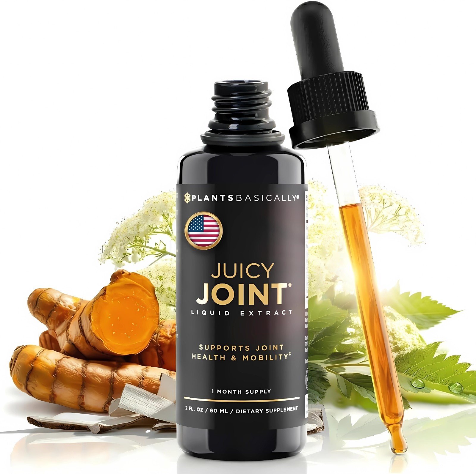 PLANTSBASICALLY Juicy Joint Extract Organic Joint Support Supplement Vegan 30Day