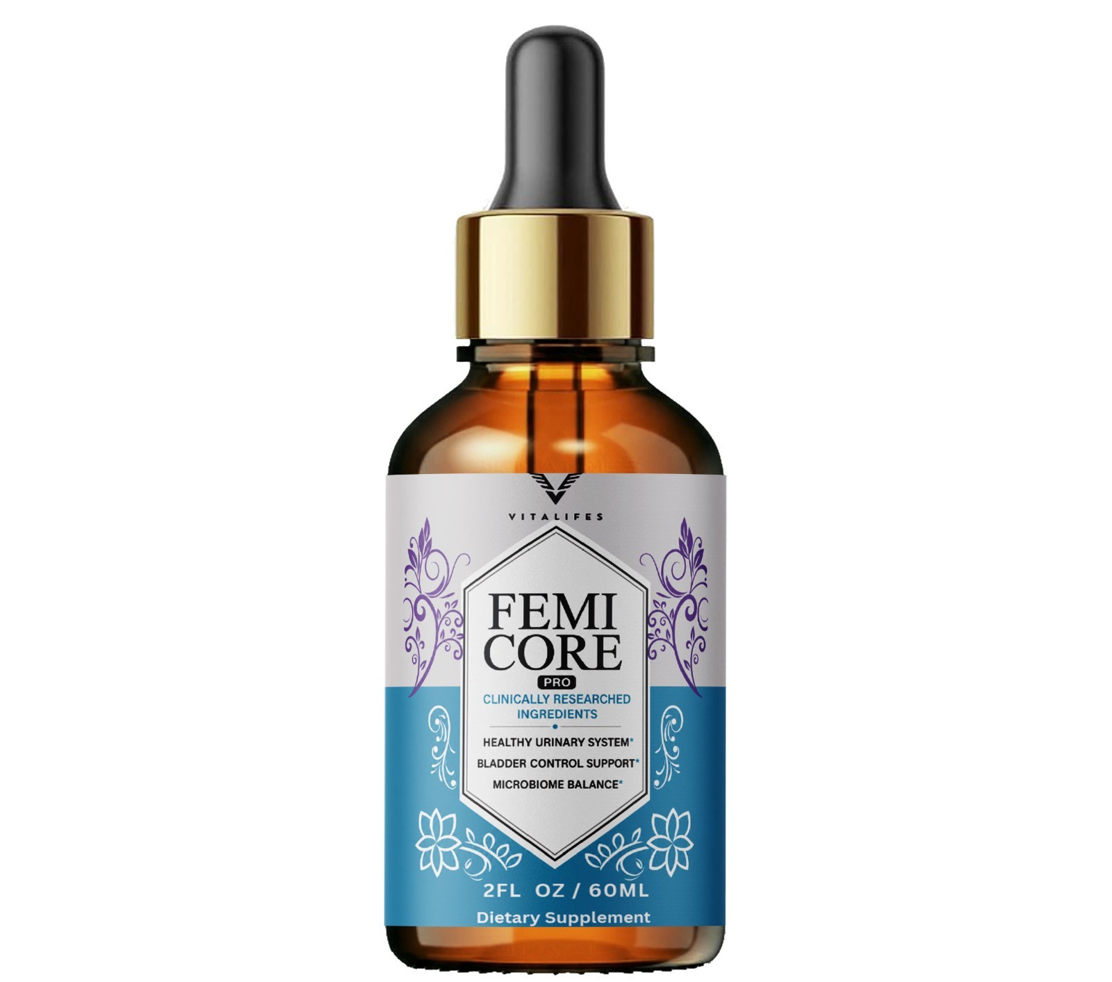 (5 Pack) Femi Core Drops Fast Absorbing Herbal Wellness Formula 60ml