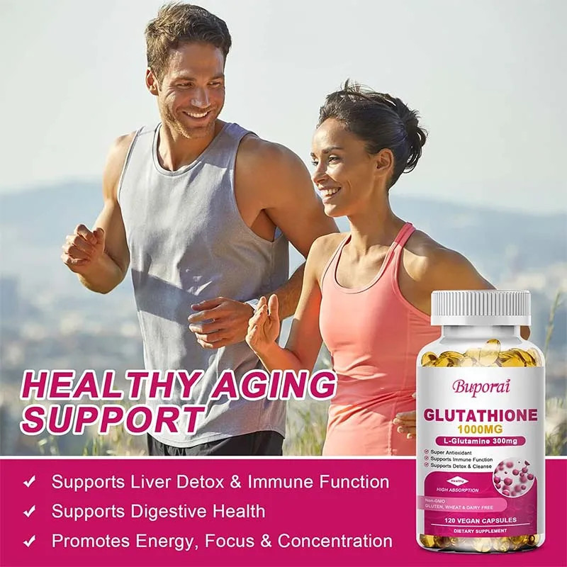 Glutathione 120pcs, Whitening, Anti-Aging, Liver Health, Natural Detoxification