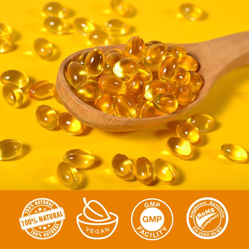 Vitamin D3 K2 Capsules for Bone Strength & Cardiovascular Health 1/2/4 Bottles