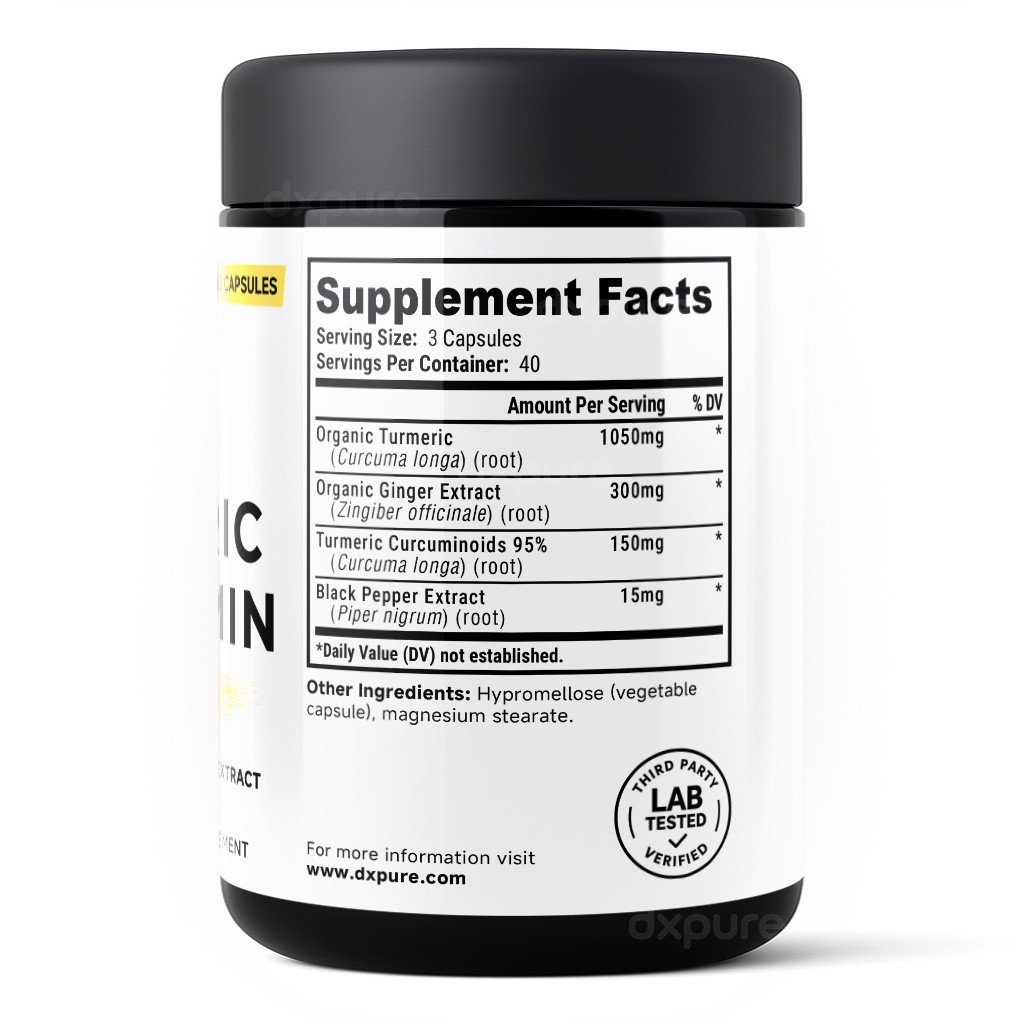 Turmeric Curcumin Ginger Complex w/ Black Pepper – 120 Capsules