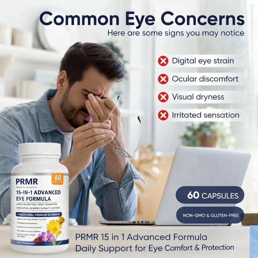 (3 pack) PRMR 15 in 1 Advanced Eye Formula – premium Eye supplement – (180 ct)