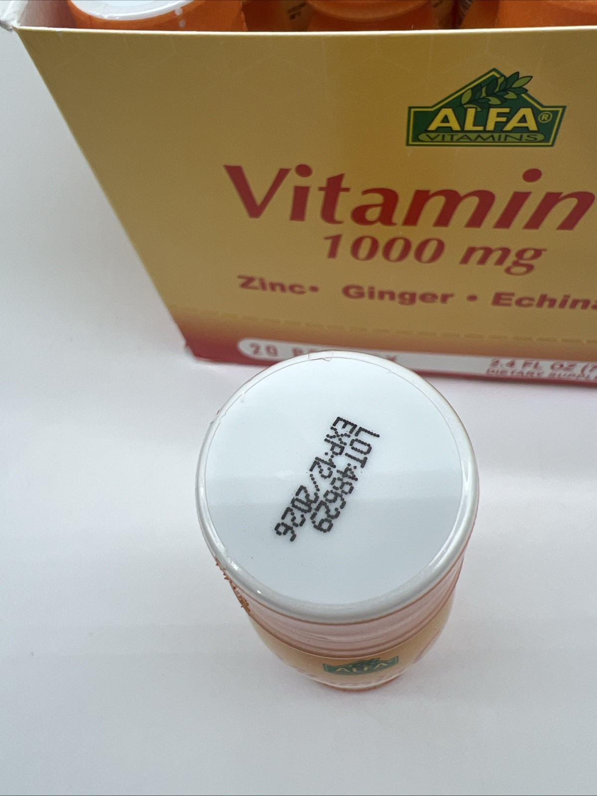 Alpha Vitamin C 1,000mg Shot 2.4 FL each – 20 Pack New Exp 12/2026