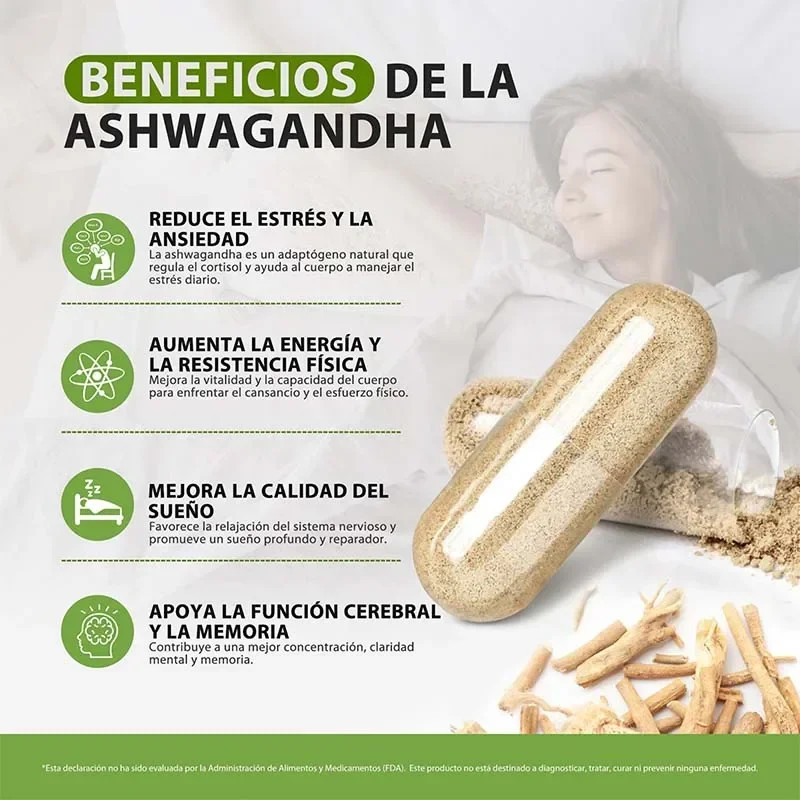 KSM-66 Ashwagandha 90pcs,Promote Brain Development, Improves Vitality and Energy
