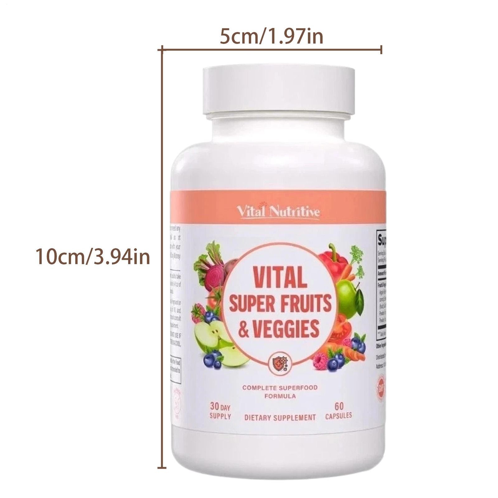 Vital Super Fruits and Veggies Powerful Daily Superfood 60 Capsules