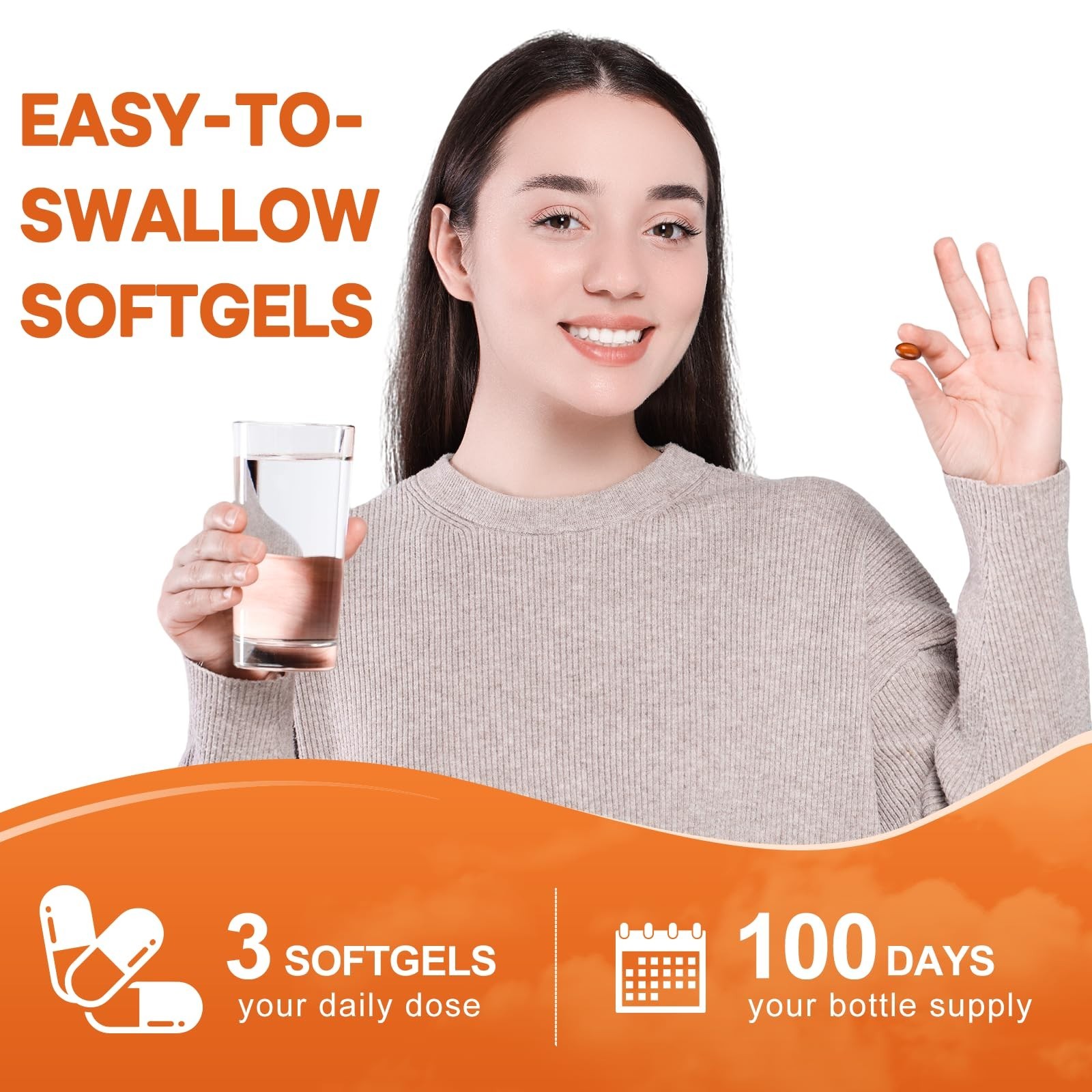 Pumpkin Seed Oil & Saw Palmetto Softgels 3000mg, 300 Count | Cold-Pressed, Non-G