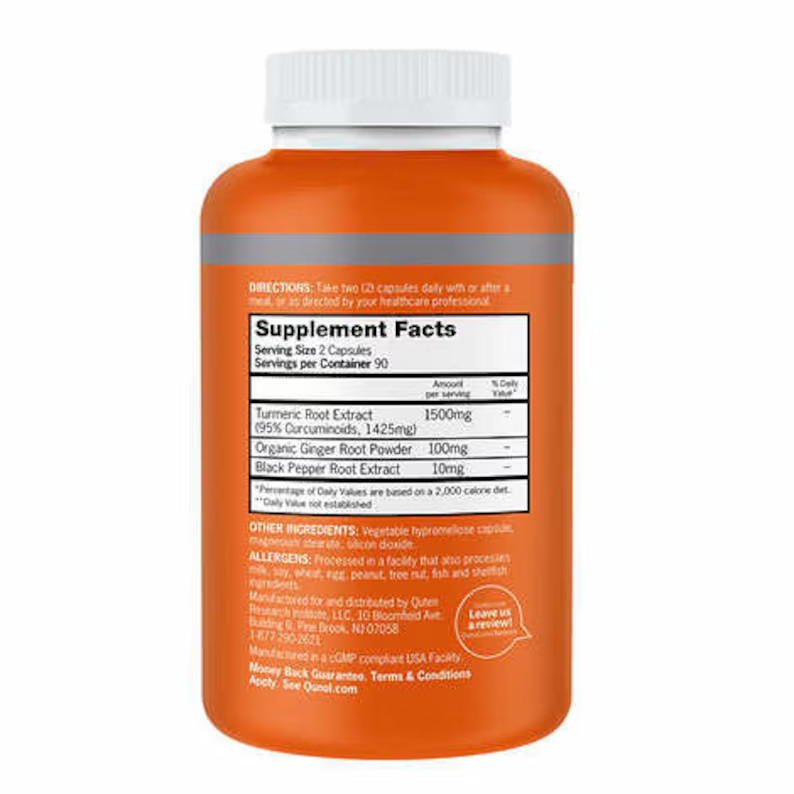 Qunol Extra Strength Tumeric Curcumin Complex 1500mg – 220 COUNT