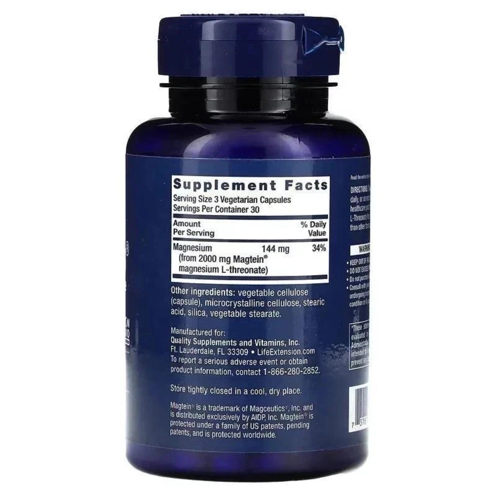 NEW！Neuro-Mag Magnesium L-Threonate from 2000 mg Magtein – Life Extension-2 PACK