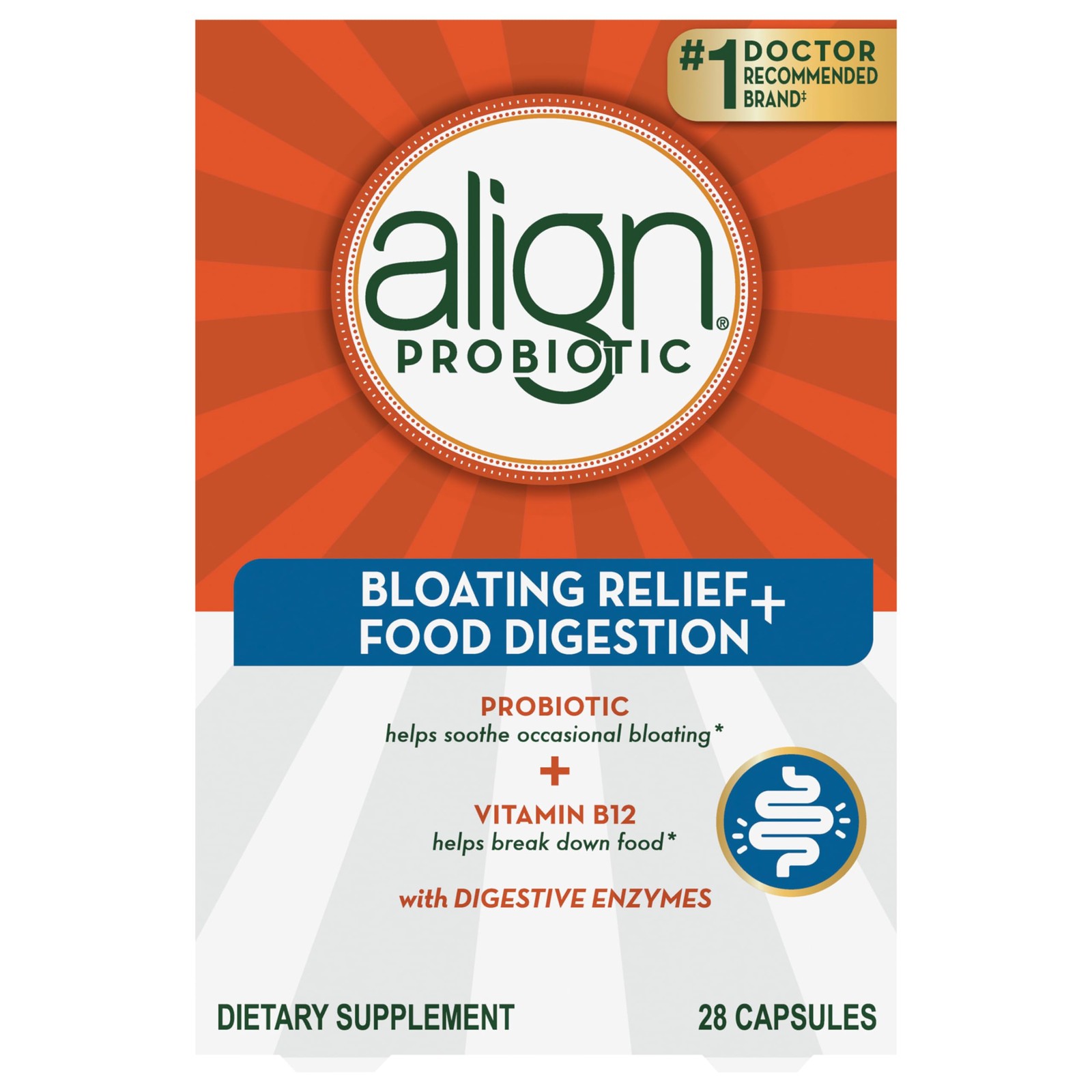Align Stomach Remedies Bloating and Digestion Relief, 28ct. Exp. 6/27