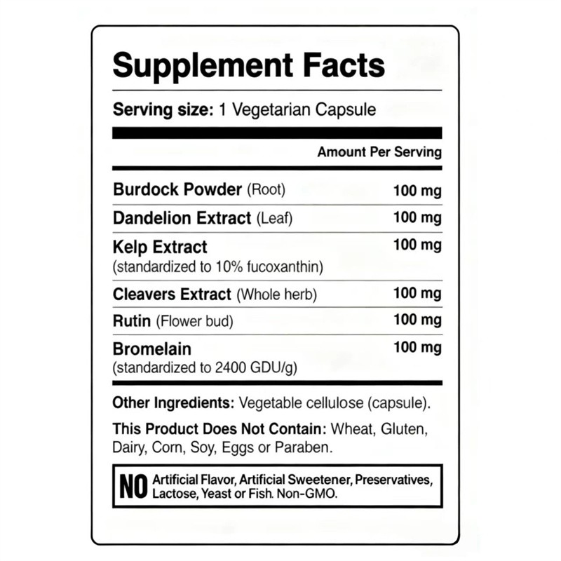 3X 6-in-1 Lymphatic Complex,Lymphatic Drainage Supplements|Herbal Blend HOT US