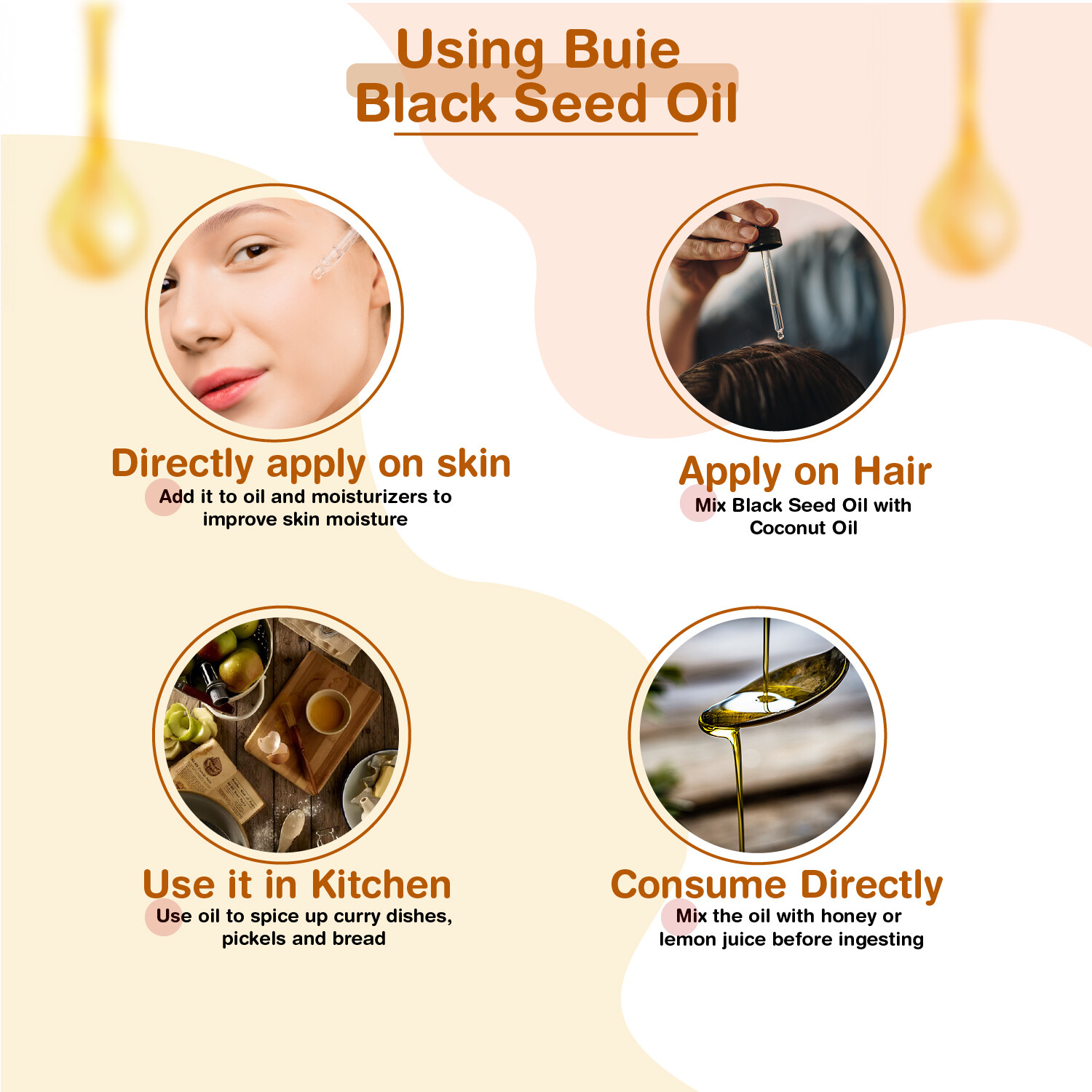 Buie Black Seed Oil 8 Oz Nigella Sativa 4% THYMOQUINONE ! 2 BOTTLES W/DROPPER !