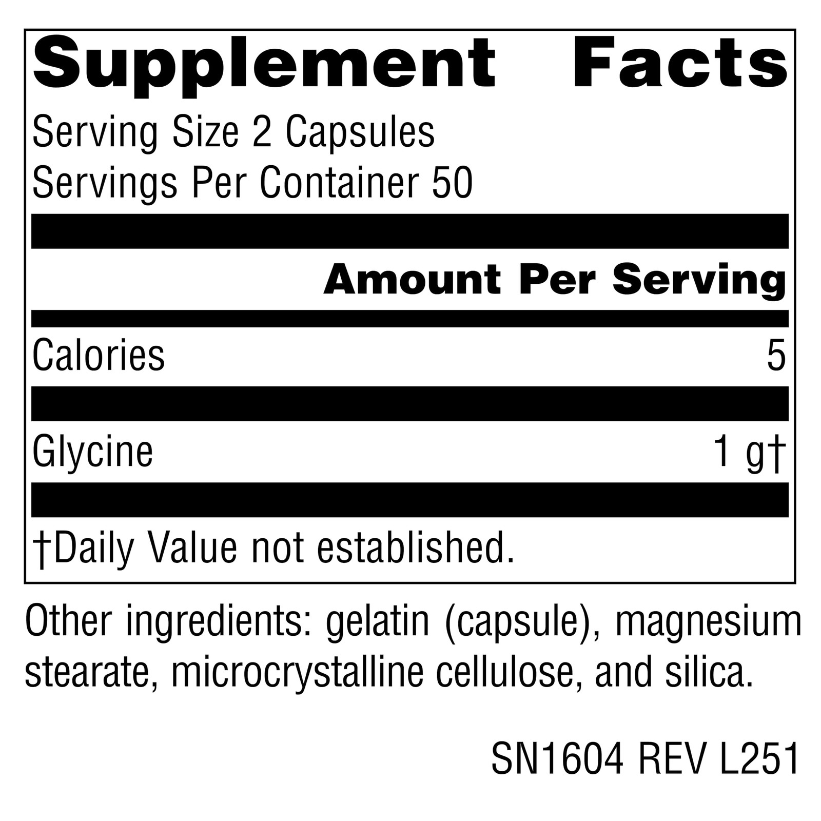 Source Naturals Glycine, Dietary Supplement – 500 mg – 100 Count (Pack of 1)