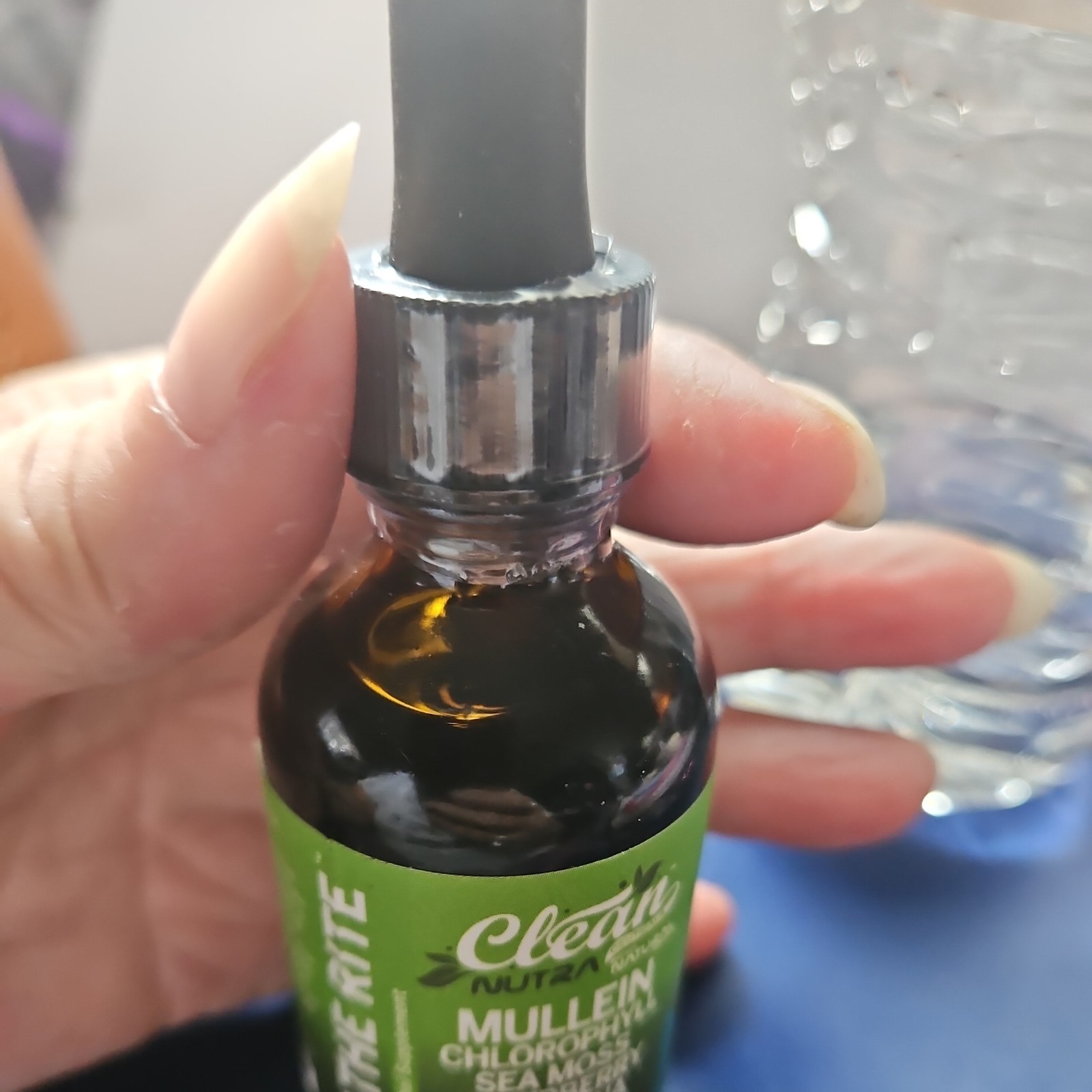 Clean Nutra BREATHE RITE 2oz Mullein Chlorophyll Sea Moss LIQUID DROPS 03/2027