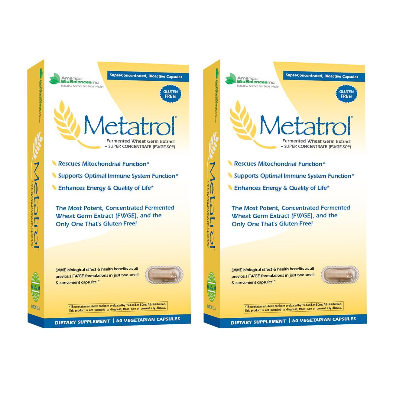 American BioSciences Metatrol 2-Box Bundle Mitochondrial Rescue & Daily Immun…