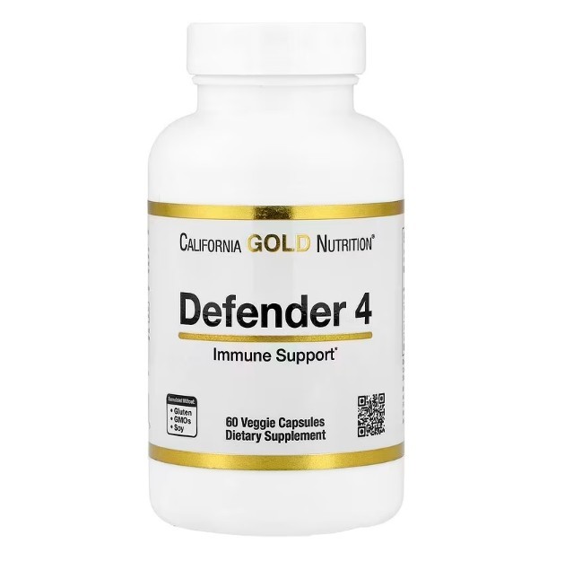 California Gold Nutrition, Immune 4, 180 capsules total (60×3) Veggie Capsules