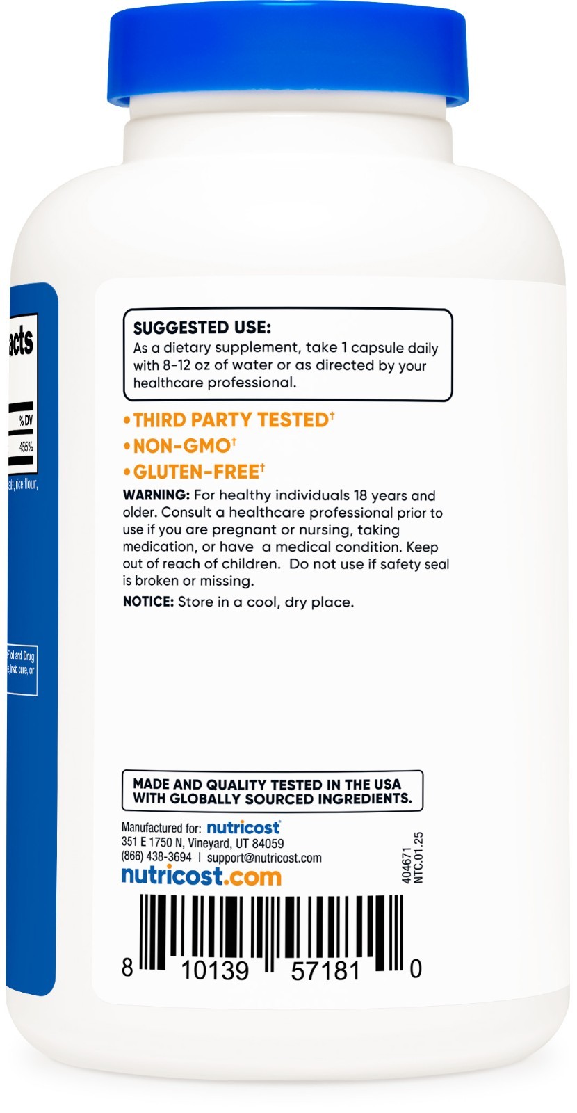 Nutricost Zinc Gluconate 240 Vegetarian Capsules (50mg), Gluten Free and Non-GMO