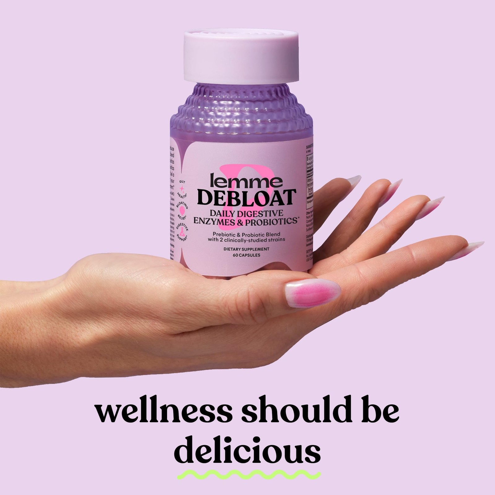 Debloat 3-in-1 Prebiotic, Probiotic & Digestive Enzyme Capsules for Bloating …