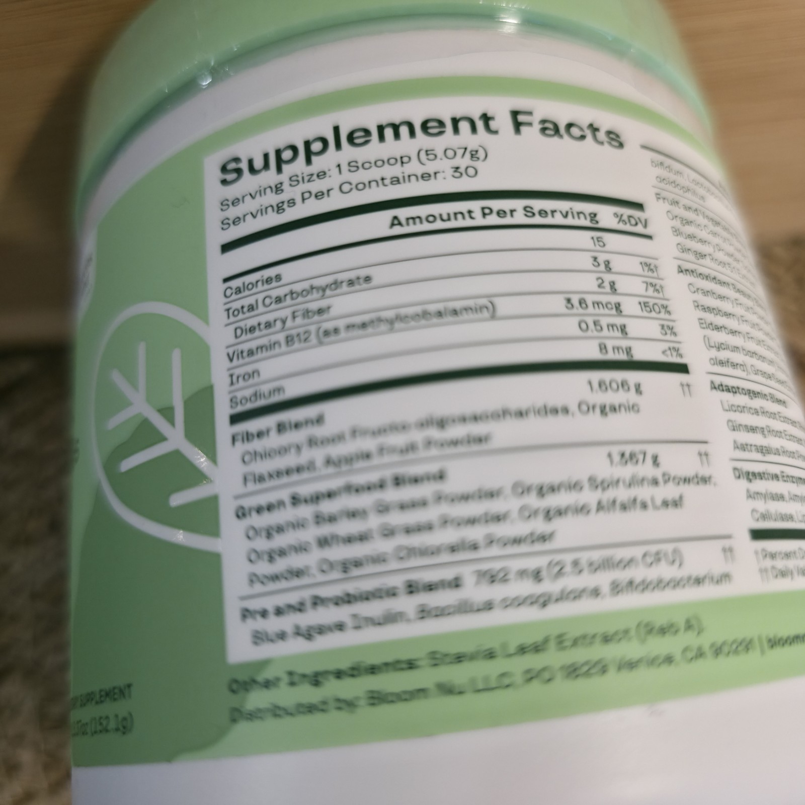 Bloom Greens and Superfoods Vitamin Powder New