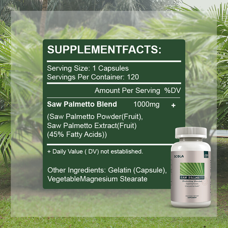 Saw Palmetto Capsules – Premium Prostate Health Support Supplement for Men 120Pc