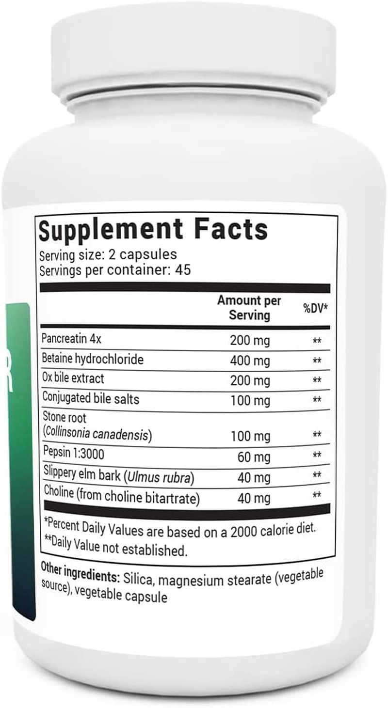 Dr. Berg Gallbladder Formula Extra Strength Made Purified Bile Salts & Ox Bile D