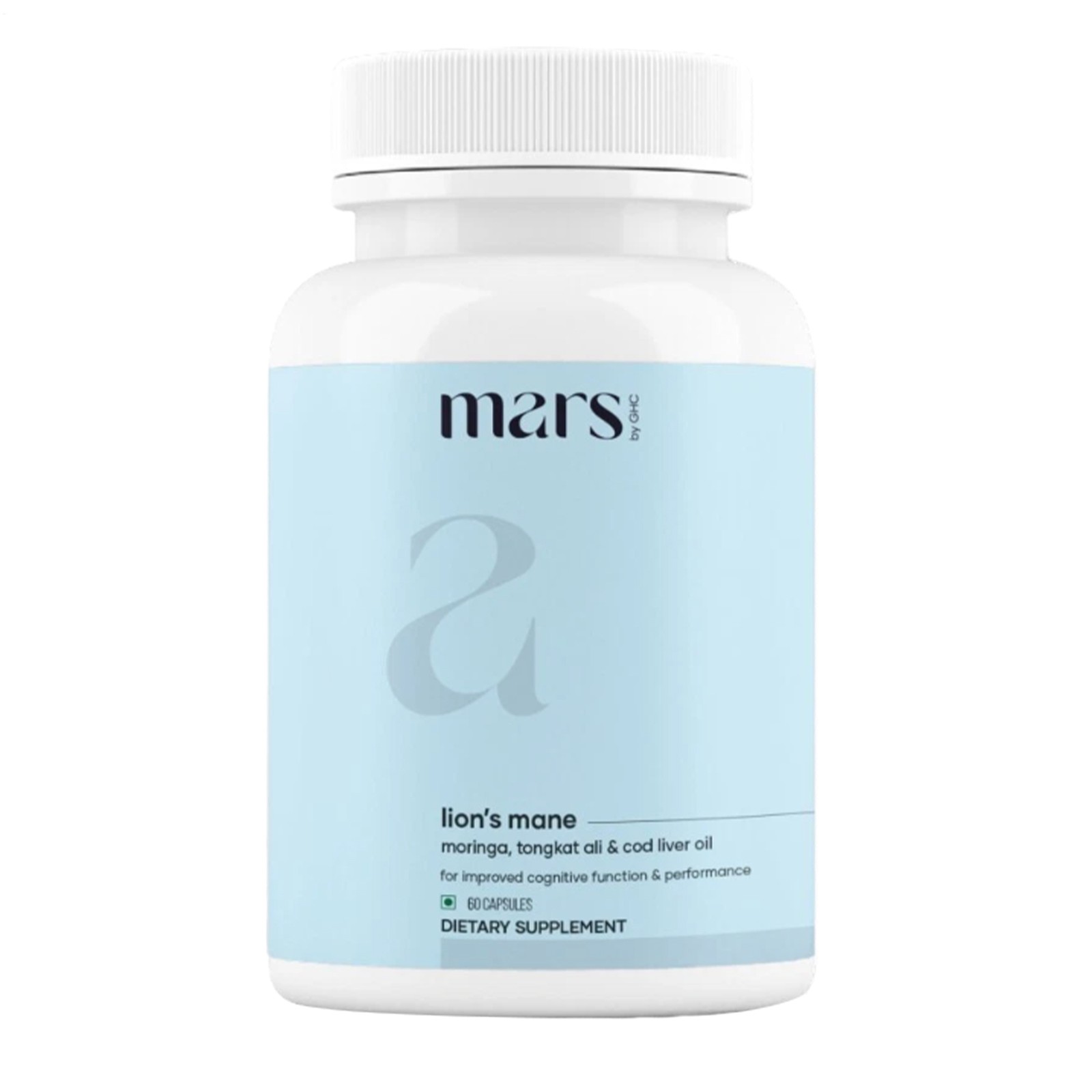 Mars By GHC Lion’s Mane Caps (60N) : Powered With Moringa Powder – Pack Of 1