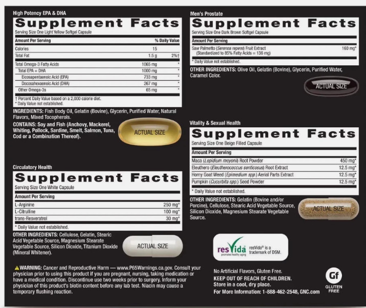 GNC Mega Men Performance and Vitality Supplement, 30 Count sealed -Expiry: 07/26