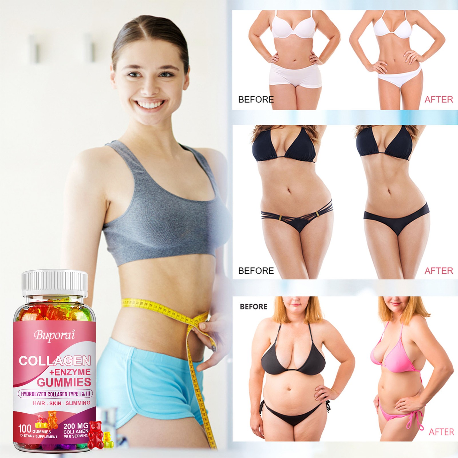 Collagen + Enzyme 100pcs – Manage Weight, Promote Intestinal & Digestive Health