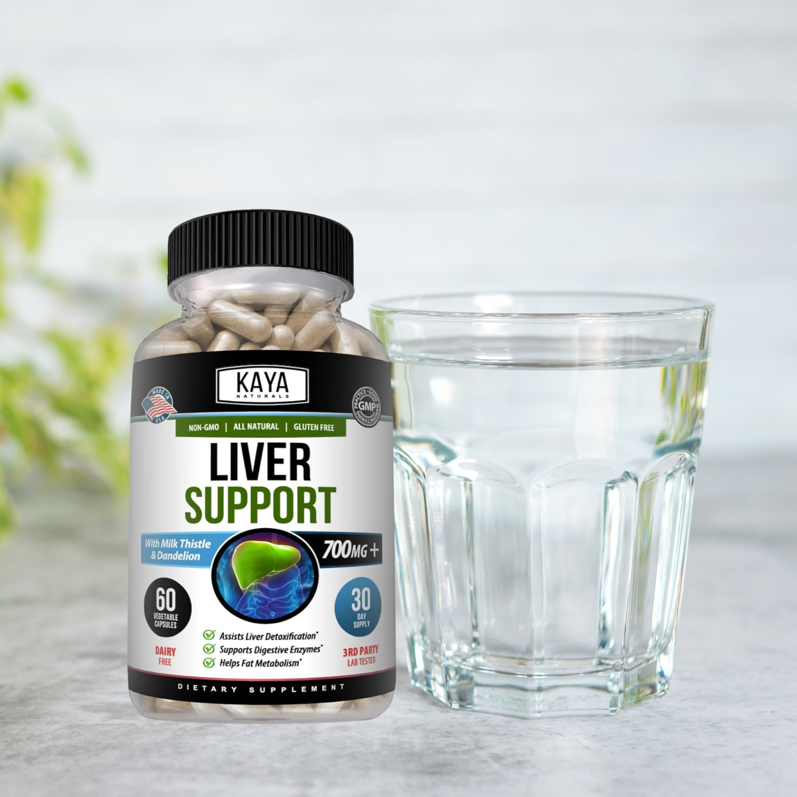 (2 Pack) Liver Support 60Ct, Cleanse, Detox & Repair Formula 22 Herbs MilkThist