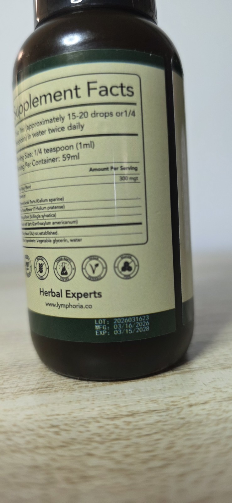Lymphoria Traditional Lymphatic Support 2oz Exp03/2028