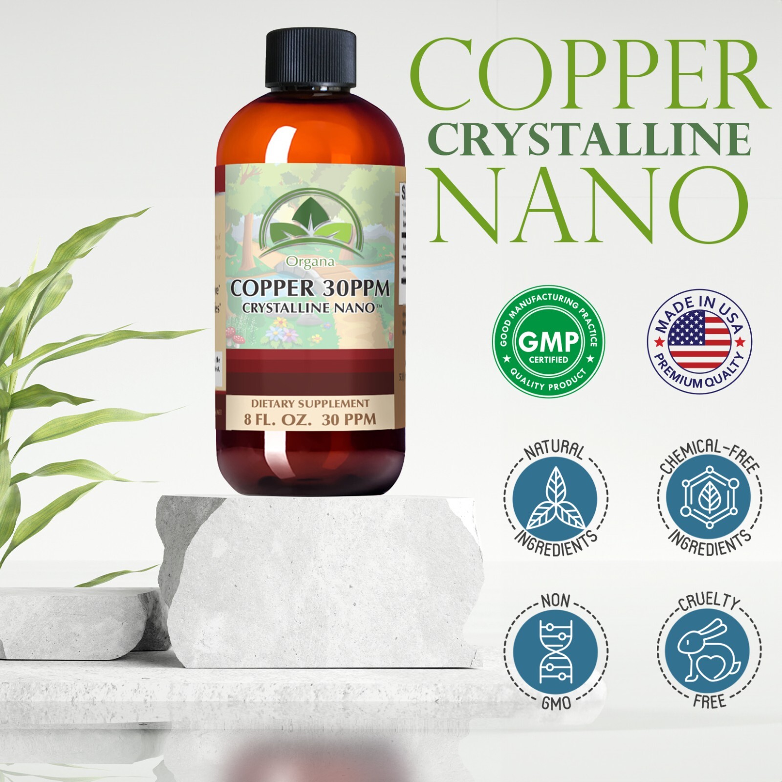 The BEST Nano Colloidal Copper Supplement! 8 oz 30 ppm of Nano Copper!