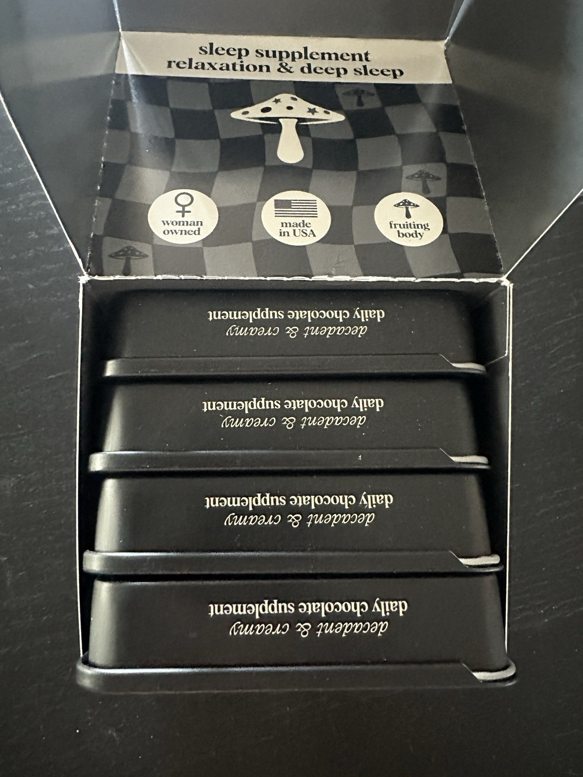4 PACK Alice Mushroom Chocolates *Nightcap* For Deep Sleep 2.8 Oz Each Pack