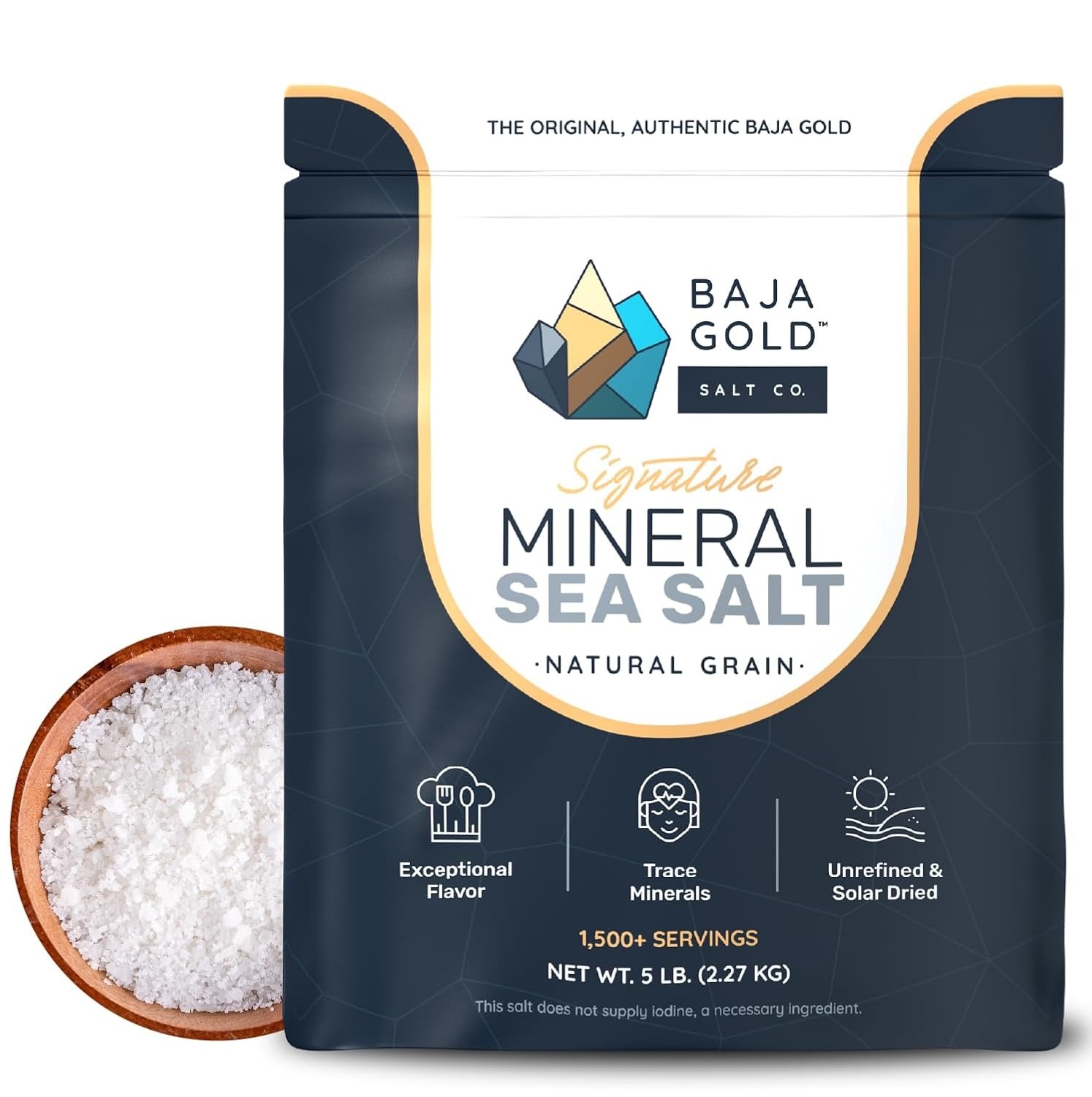 Baja Gold Signature Mineral Sea Salt – Recommended by Gary Brecka – Organic 5lb