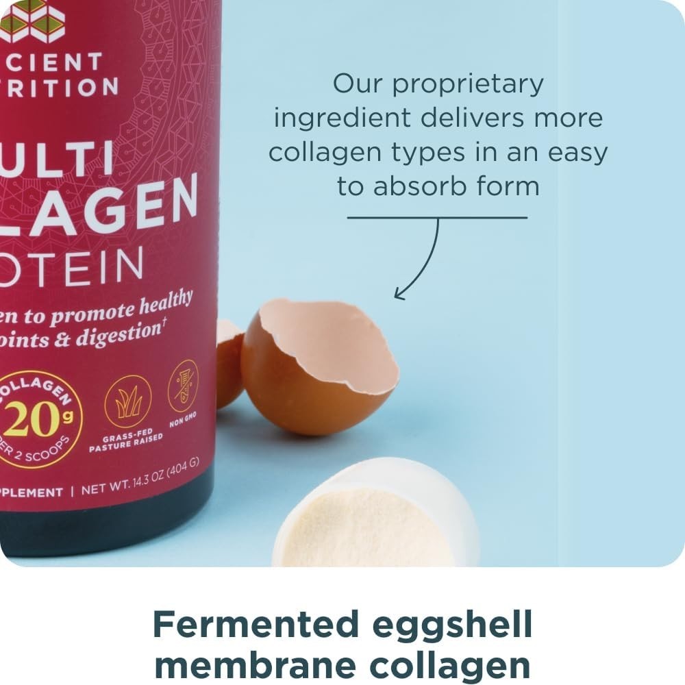 Ancient Nutrition Multi Collagen Protein Powder Probiotics Skin Hair Nails 16oz