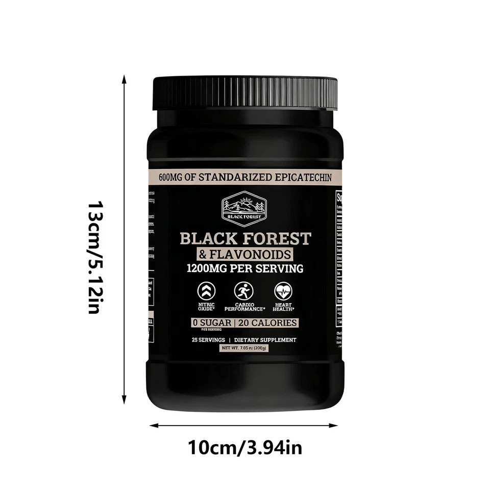 Forest Black 3Pcs High Flavanol Cocoa Powder and Flavonoids Supplements 1200mg