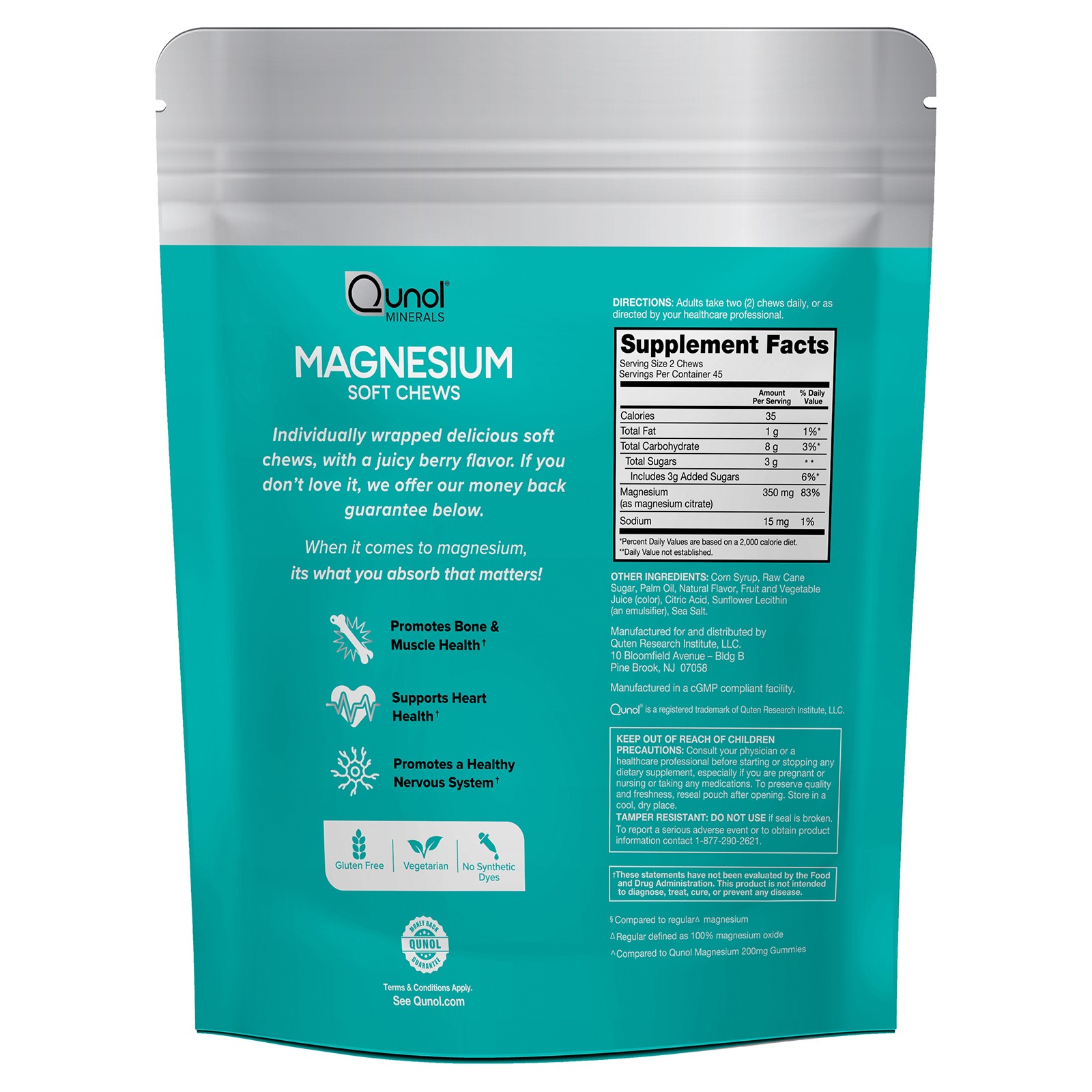 Magnesium Citrate, Mixed Berry, 90 Soft Chews (175 mg per Soft Chew)