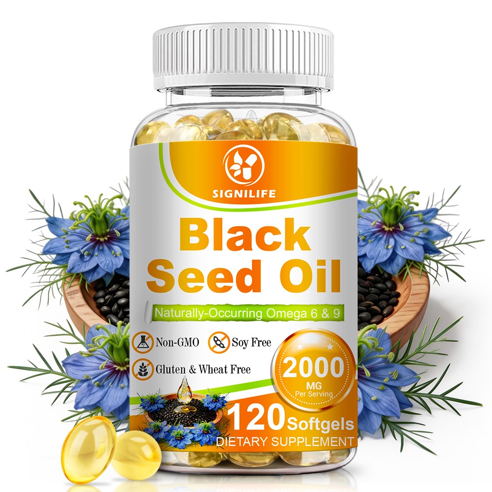 Black Seed Oil Capsules 2000mg 120 Count Softgels -Premium Cold Pressed Non-GMO