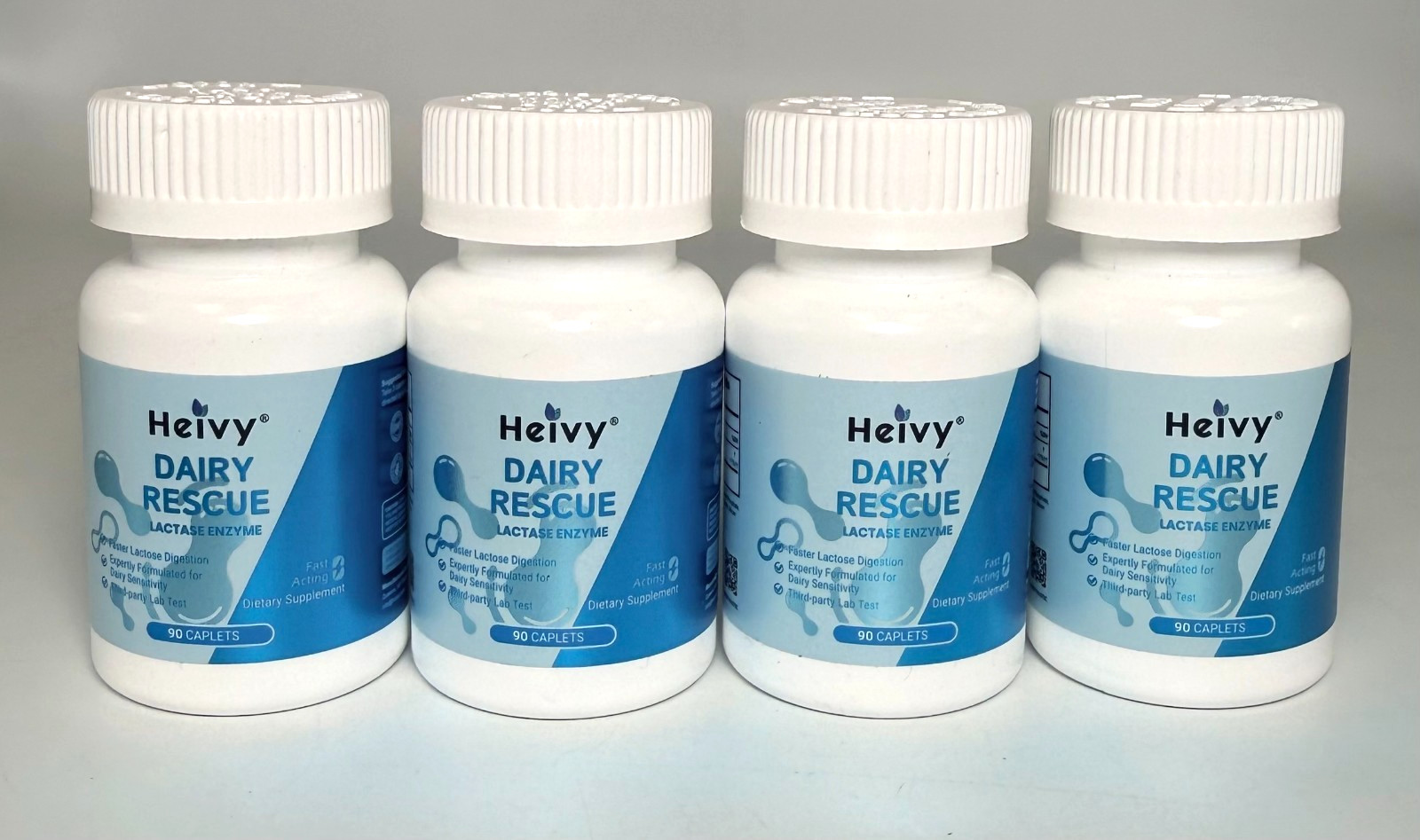 4 Pack Heivy Pure Lactase Enzyme 9000 FCC Dairy Relief – 360 ct *EXP 08/2028*