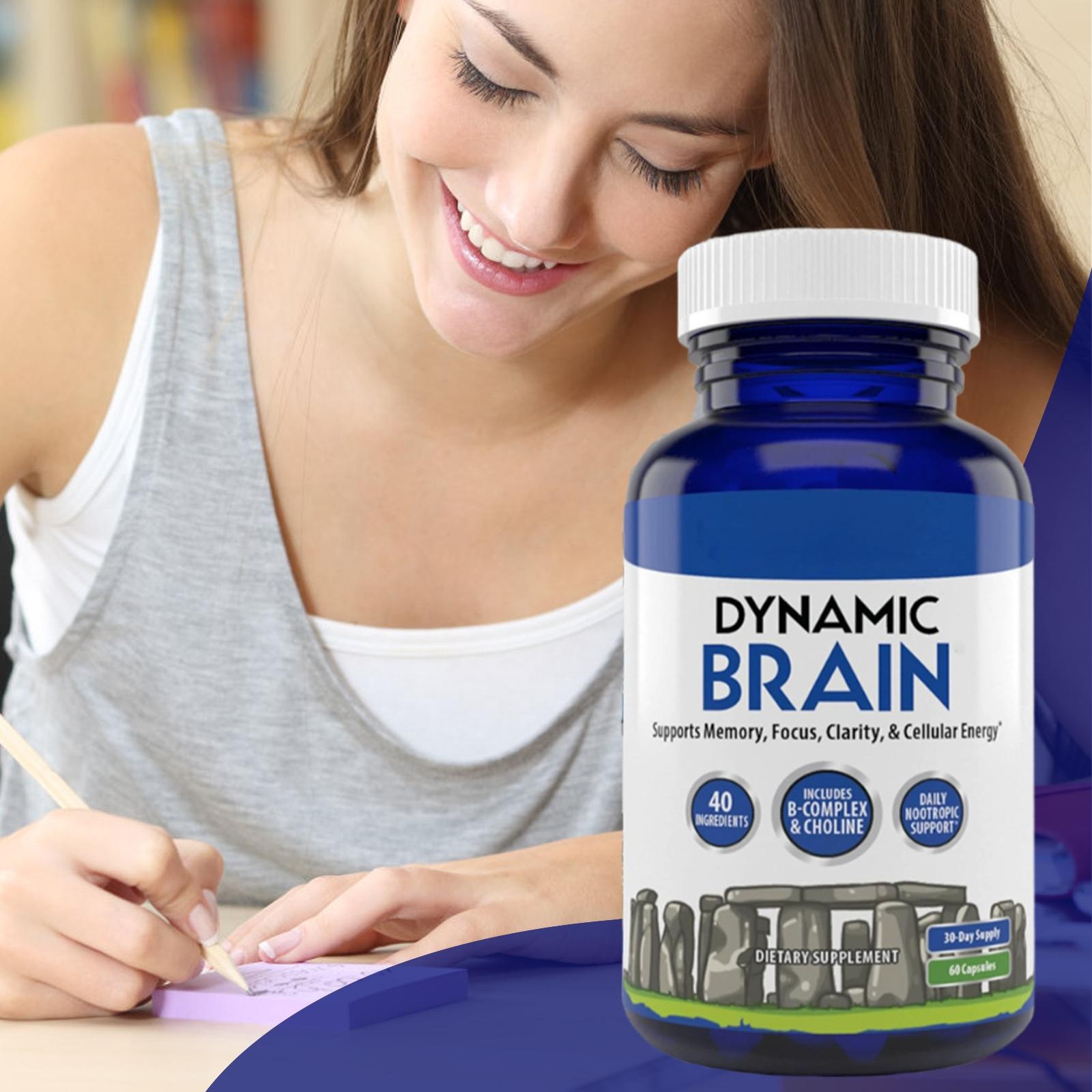 Brain Dynamic Supplement – Focus , Memory & Clarity Support , 60 Capsules * 1 –
