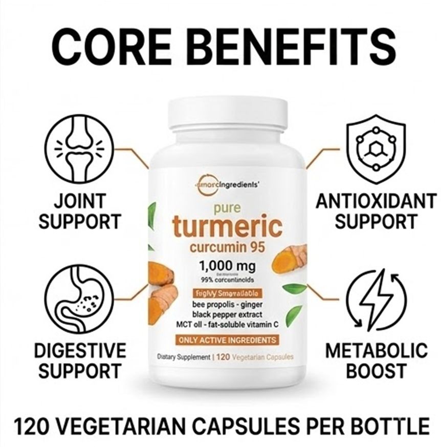 Micro Ingredients Turmeric Curcumin 95 2-Pack 1000mg Black Pepper 240 Capsule