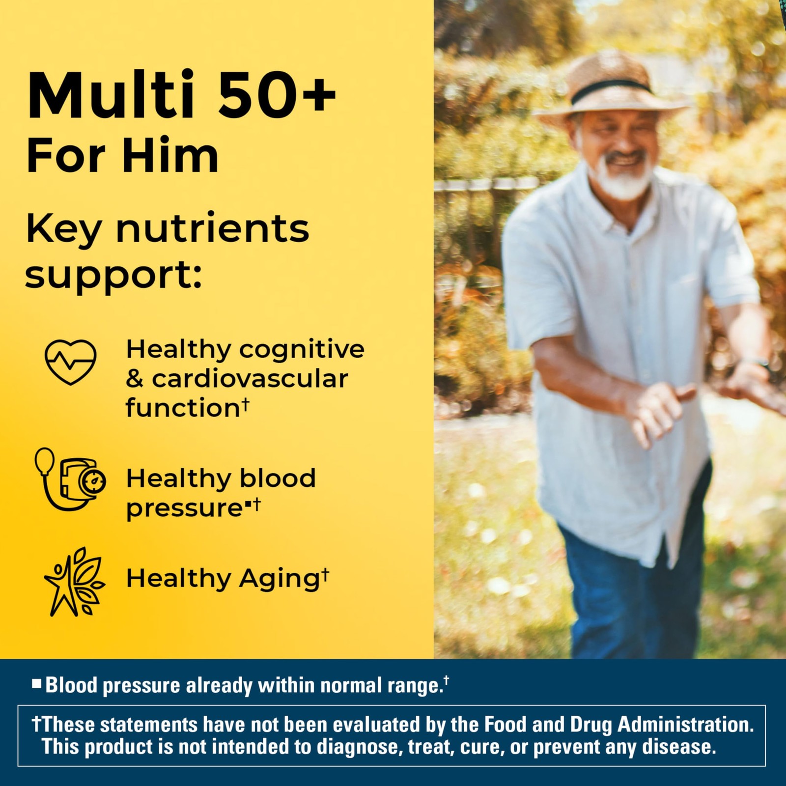Nature Made Multivitamin for Men Over 50, Mens 90 Count (Pack of 1), No Color