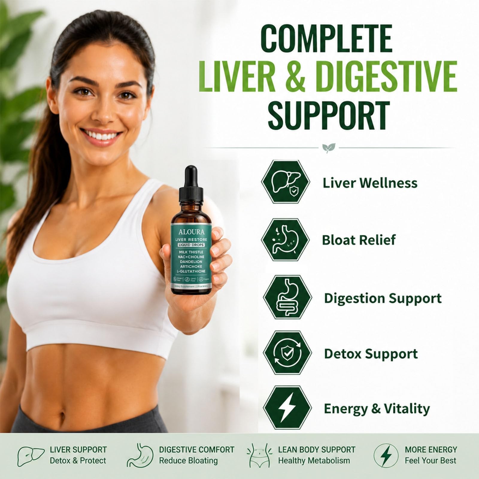 Liver Restore Drops–Complete Liver Support Supplement for Liver Cleanse & Bloat