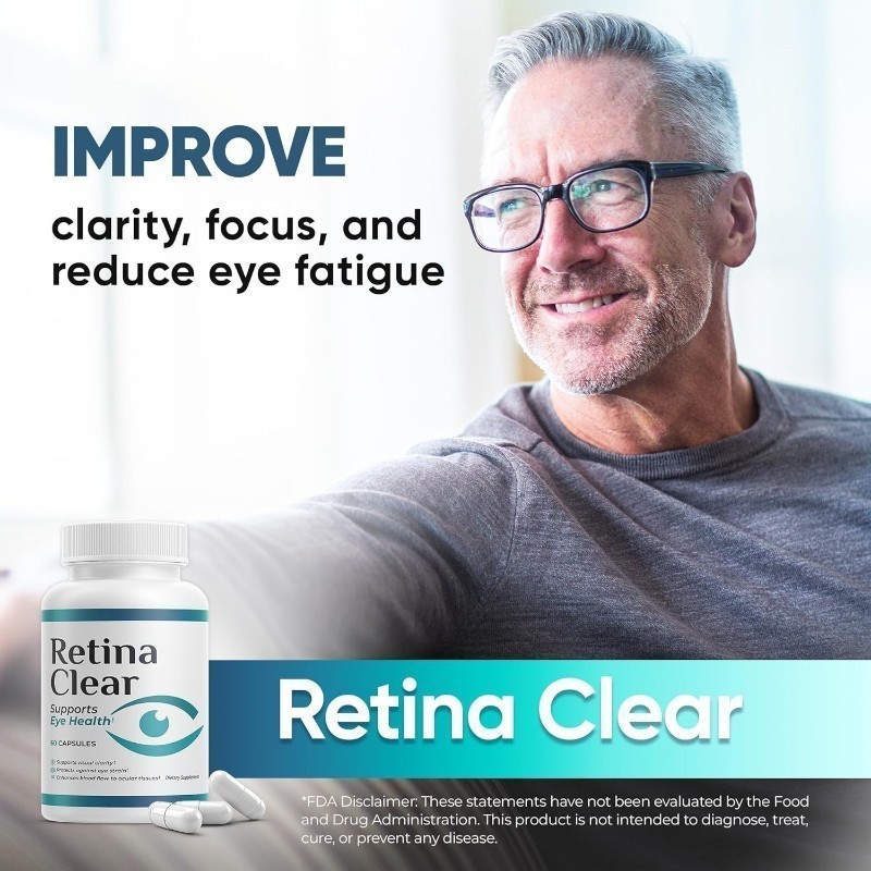 Retina Clear Vision Support Supplement Eye Health Formula with Lutein Zeaxant US